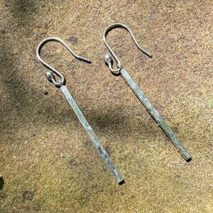 Hammered Bar Earrings
